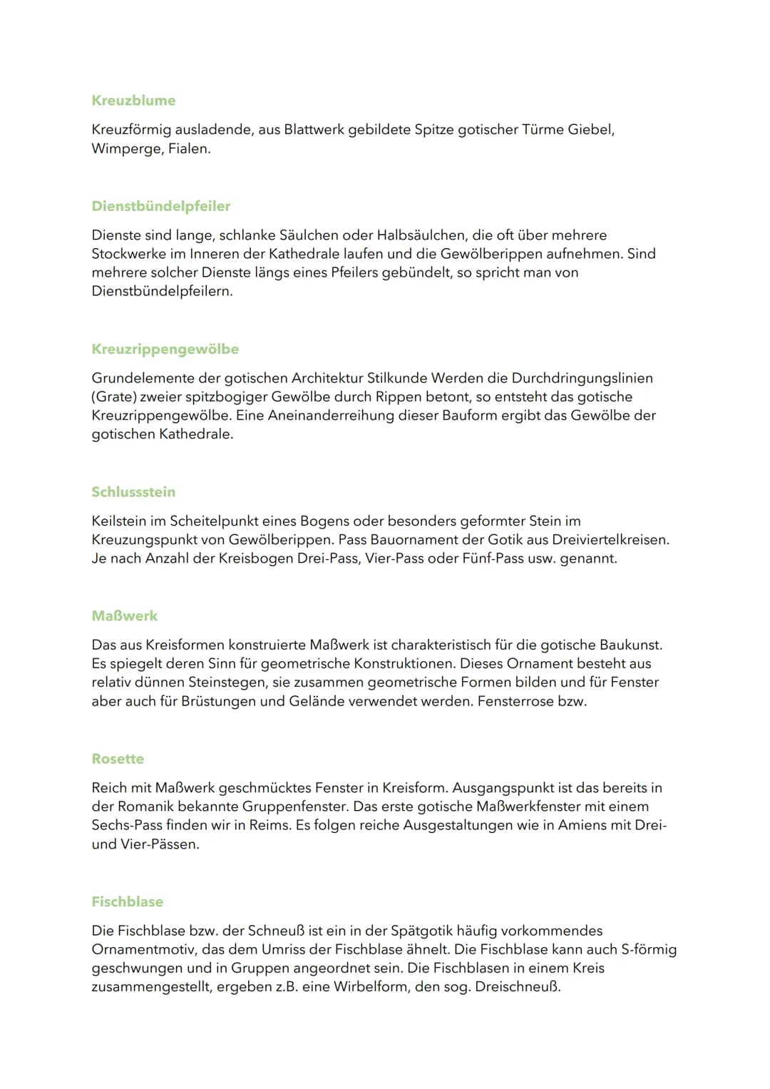 # GRUNDELEMENTE DER GOTISCHEN
ARCHITEKTUR
Spitzbogen
Eines der formalen Erkennungszeichen der Gotik. Er ist ein zentrales Element des
Kath