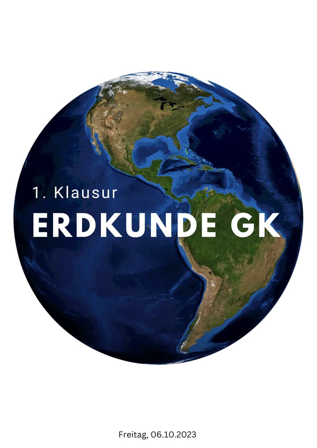 # 1. Klausur
# ERDKUNDE GK
Freitag, 06.10.2023 # KLIMATOLOGISCHE GRUNDLAGEN
## Wetter:
Unter Wetter wird der augenblickliche Zustand der