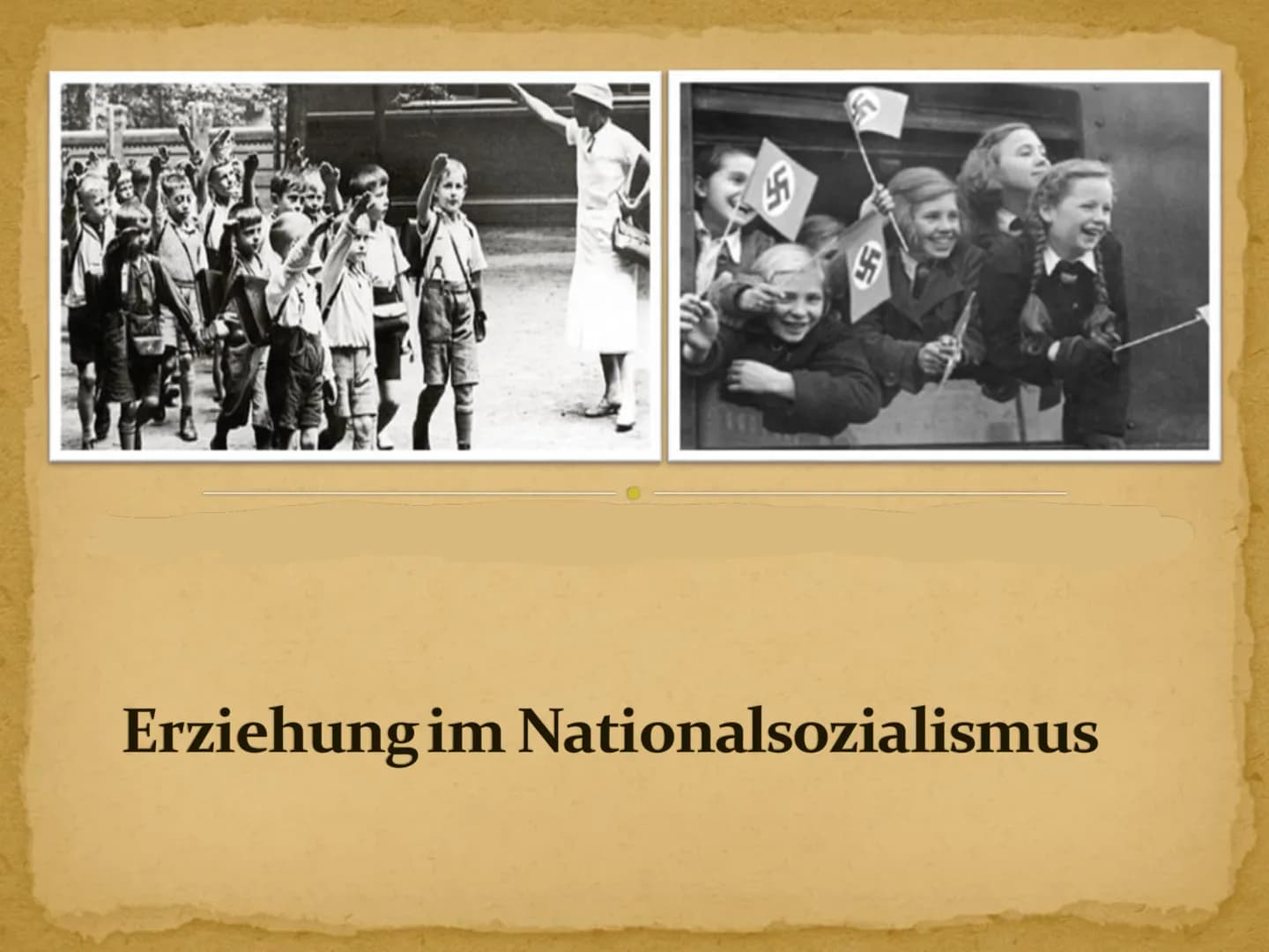 Erziehung im Nationalsozialismus # Inhaltsverzeichnis
1. Kurzbiographie Adolf Hitler
2. Hitlers Erziehungsgrundsätze und -ziele
3. Vorschul