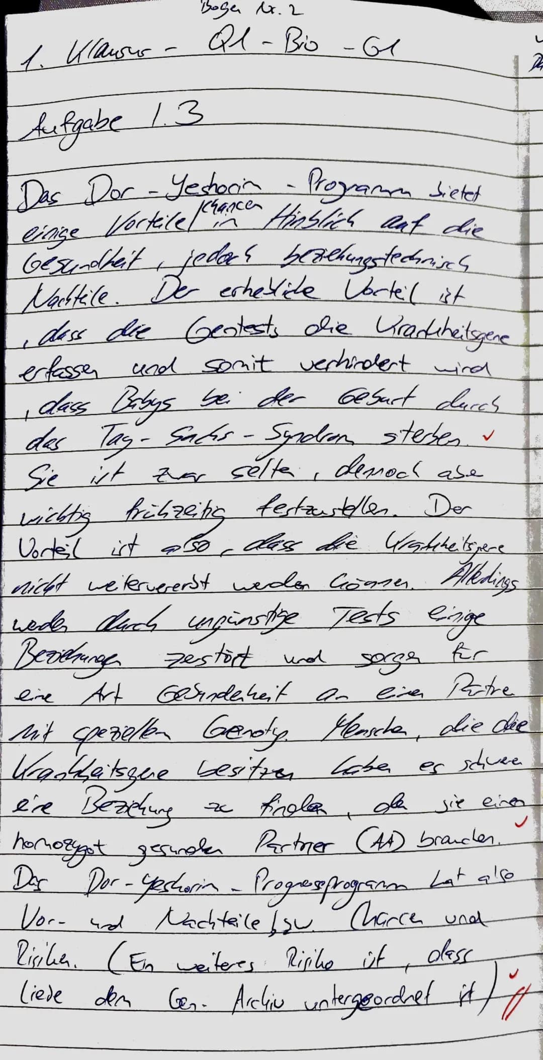 # 1. Klausur des Q1-Biologie-Grundkurse 1-3
12.09.2022
Aufgabe 1: Stammbaumanalyse am Beispiel des TAY-SACHS-Syndroms
Name: Nils Rosenberger