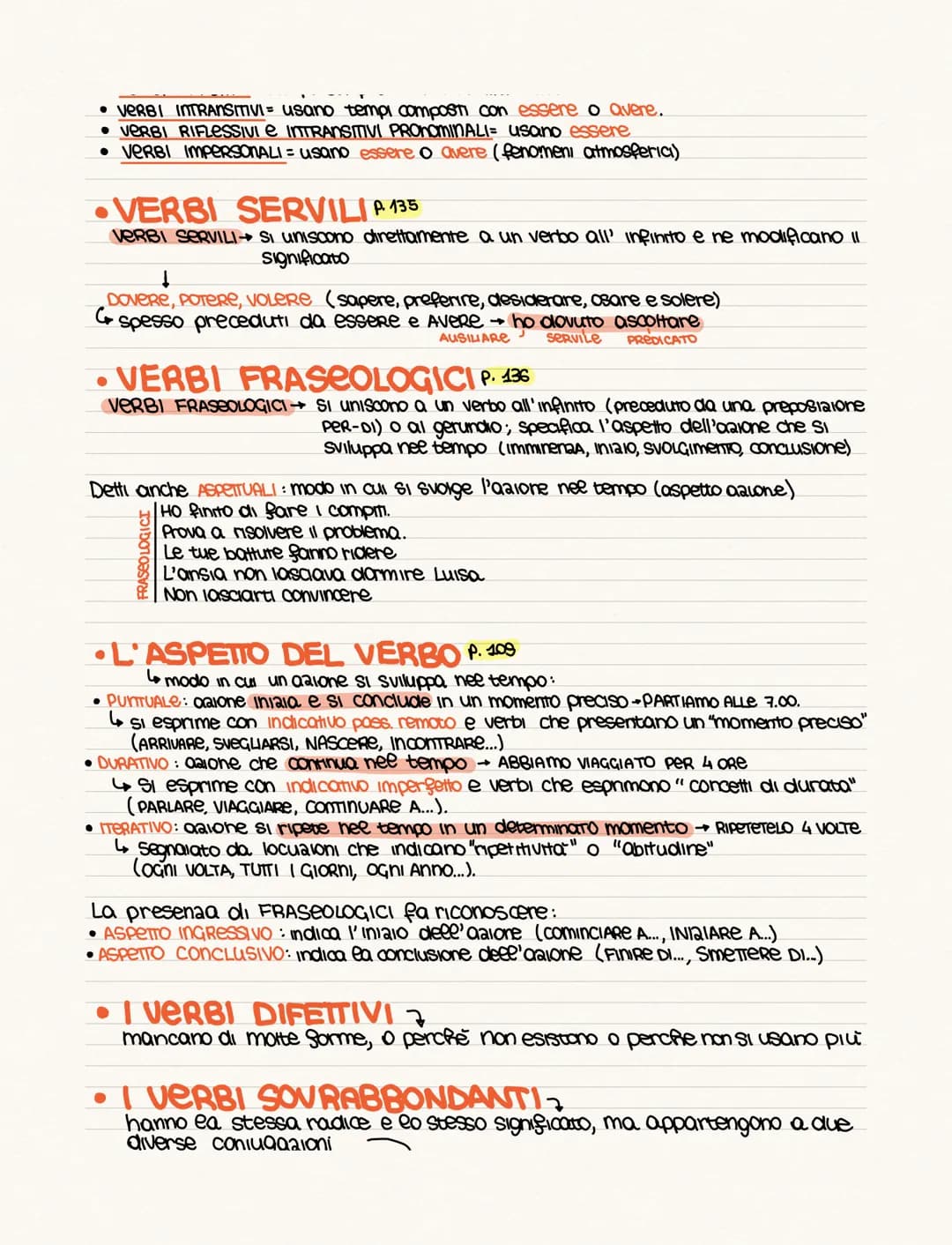 - VERBI PREDICATIVI E COPULATIVI P. 111
PREDICATIVI Sono dotati di un significato propno e fomiscono un informazione precisa sul
soggetto.
C