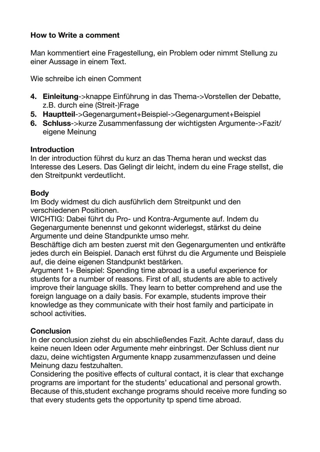 Englisch classtest
1. Summary
2. Analysis
3. Comment
1.Summary
1. Lies die Überschriften und den Text aufmerksam durch. Um einen
ersten E