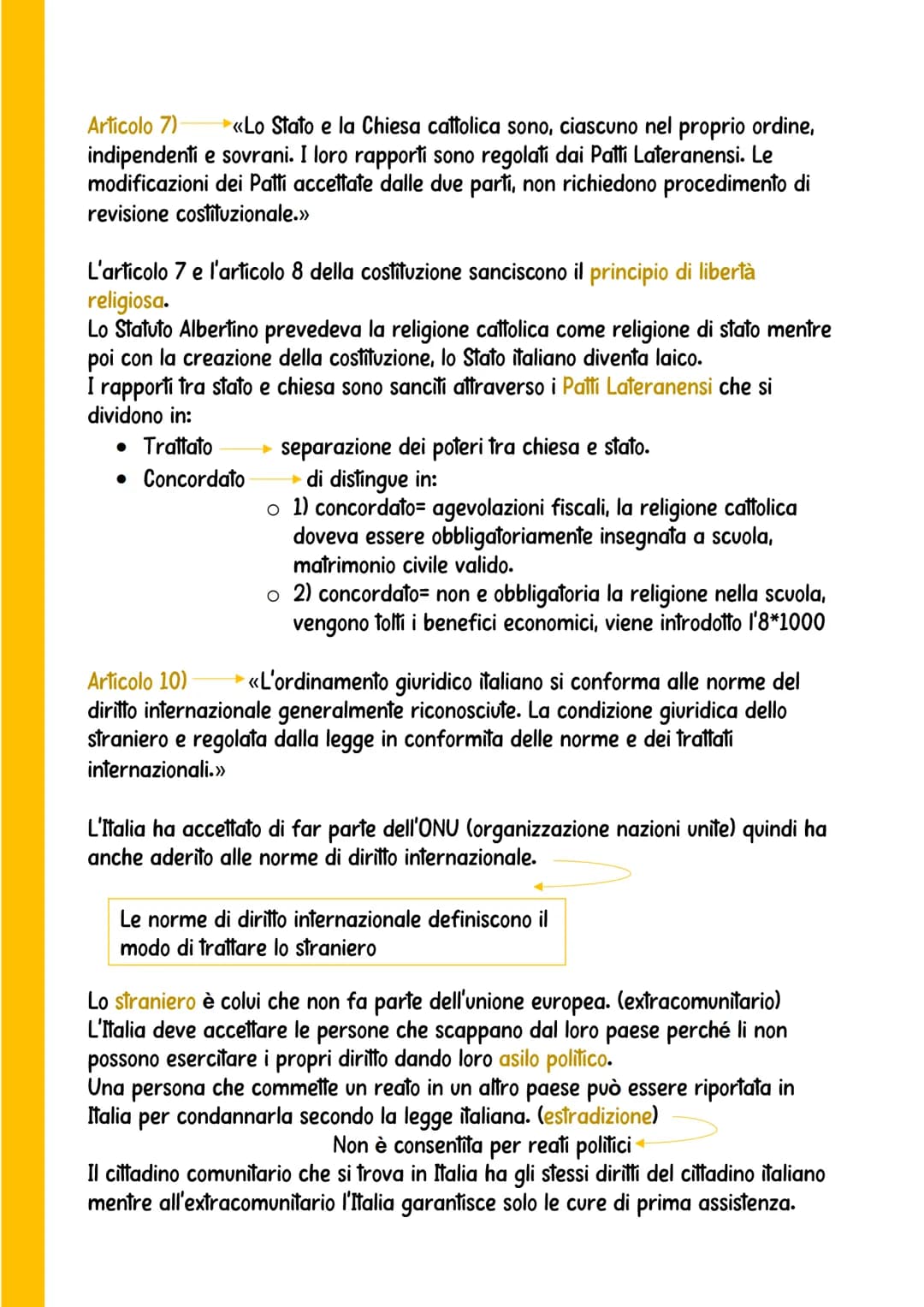 # i principi
fondamentali
ARTICOLO 1) <<L'Italia e una Repubblica democratica, fondata sul lavoro. La
sovranita appartiene al popolo, che