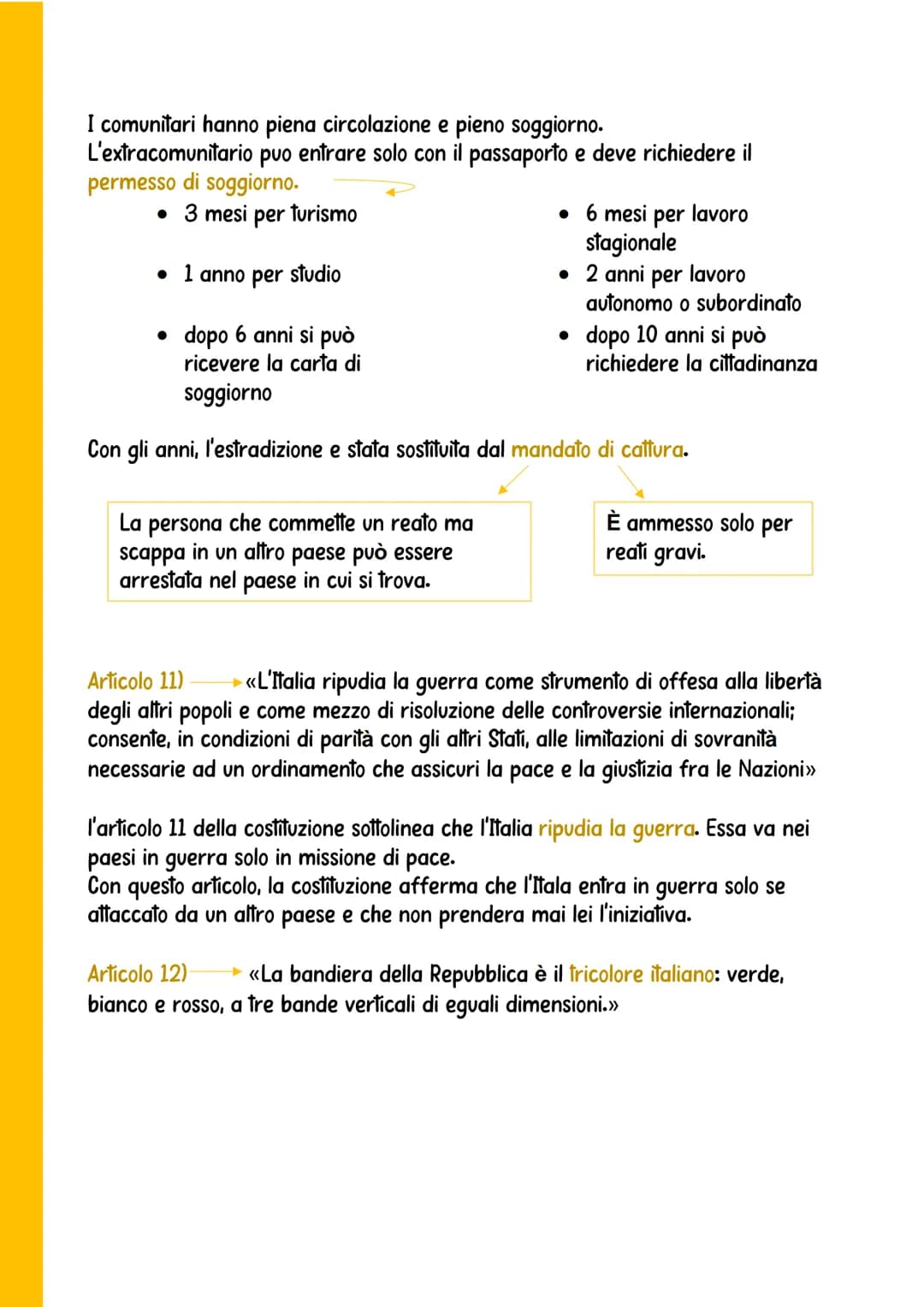 # i principi
fondamentali
ARTICOLO 1) <<L'Italia e una Repubblica democratica, fondata sul lavoro. La
sovranita appartiene al popolo, che
