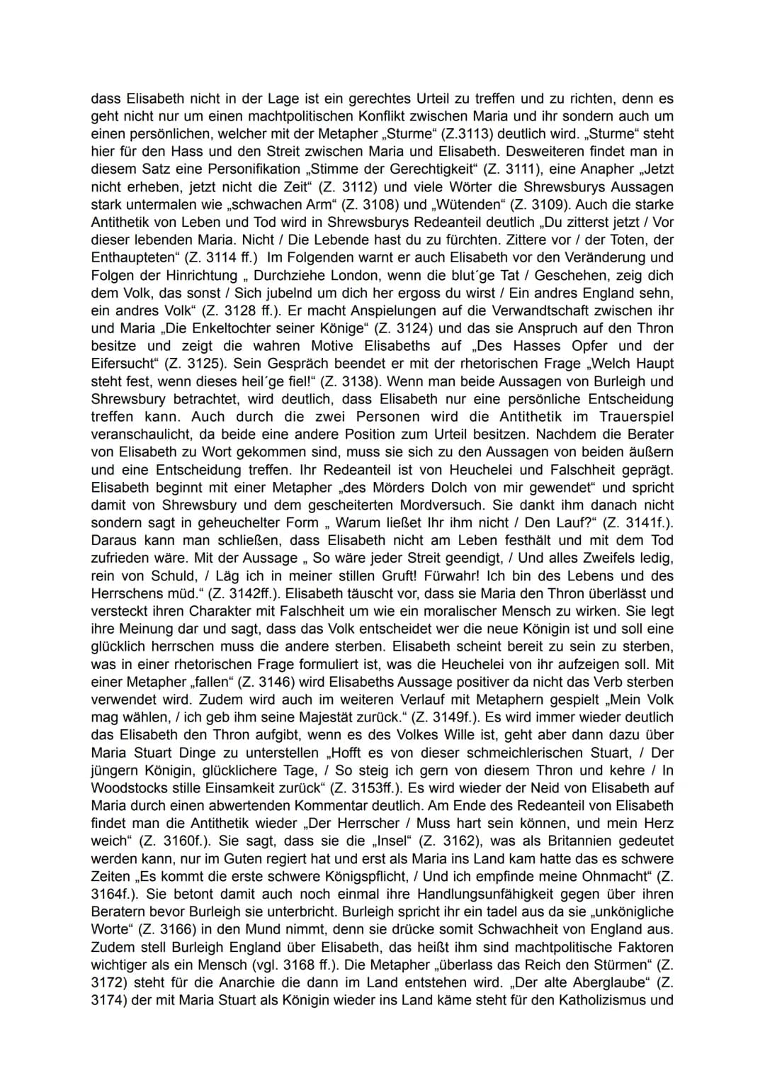 # Szeneninterpretation Maria Stuart IV/9
In dem Trauerspiel „Maria Stuart von Friedrich von Schiller aus dem Jahr 1800 geht es um
eine Veru