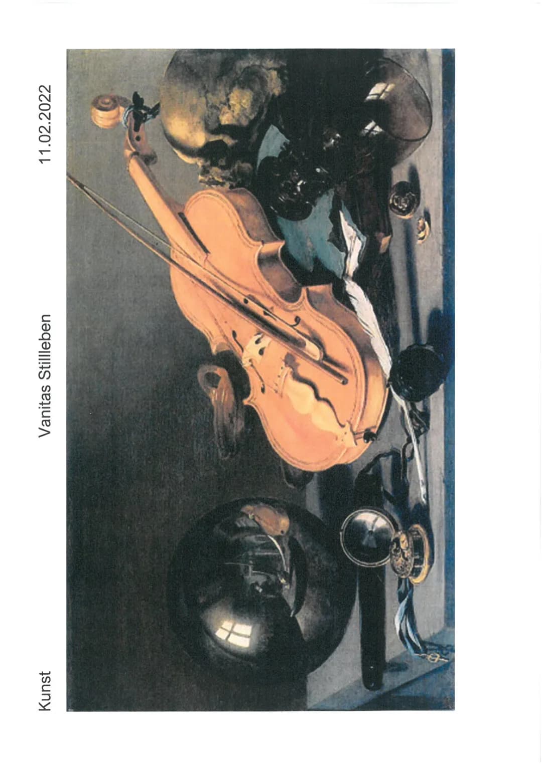 Kunst
11.02.20221
Das Gemälde „Vanitas- Stillleben (Stillleben mit Glaskugel) wurde im
Jahr 1625 von Pieter Claesz mit Ölfarben auf Eichen