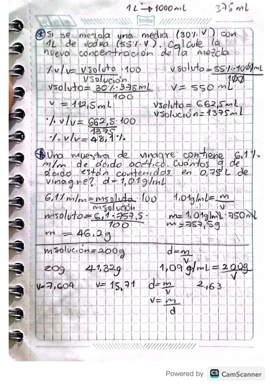11/09/23
Unidades físicas de
concentración
%m/m % m/v % v/v ppm
-%m/m = $\frac{msoluto}{msolución}$.100
msolución= msoluto+m solvente
-