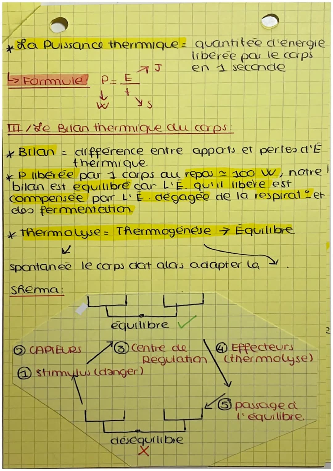 R
Chapitre 3: le bilan thermique du
corps Rumain.
Intro:
* corps Rumain = fhomeotherme, maintient la
temperature à = 37°C pour le
fonctionn