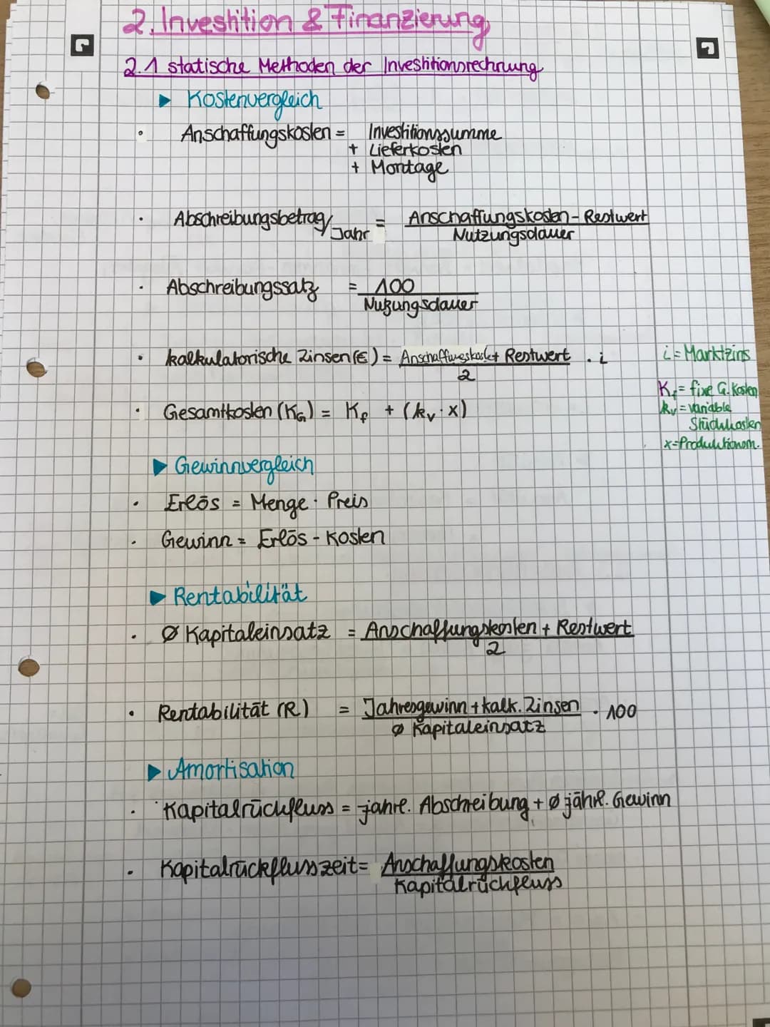 # Formelsammlung # Q1 Produktion
- Malie or buy
- (abc-Analyse)
- Portfolioanalyse
- Deckungsbeitrag /optimales Produktionsprogramm
- betrie