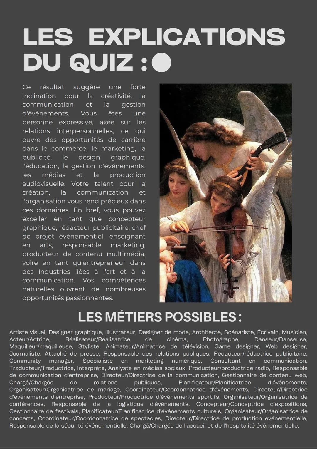 # ORIENTATION
# QUIZ
TU AS UN ESPRIT ? (Plusieurs réponses possibles)
★▲ D'équipe / Qui participe aisément à une action commune
●● Criti