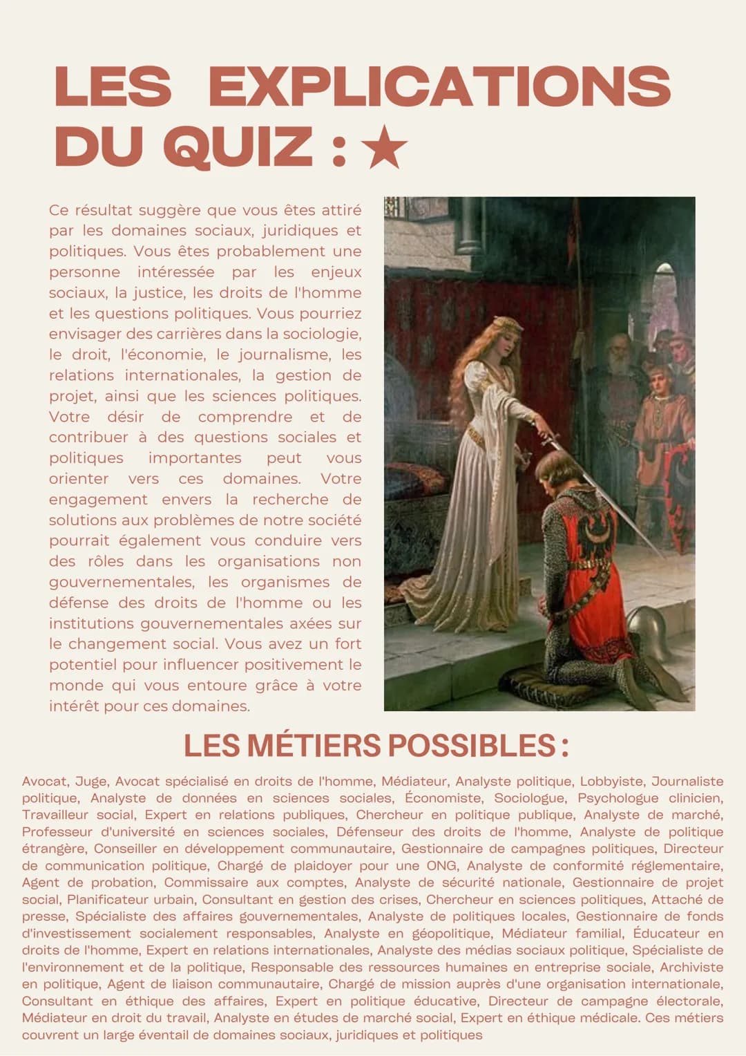 # ORIENTATION
# QUIZ
TU AS UN ESPRIT ? (Plusieurs réponses possibles)
★▲ D'équipe / Qui participe aisément à une action commune
●● Criti