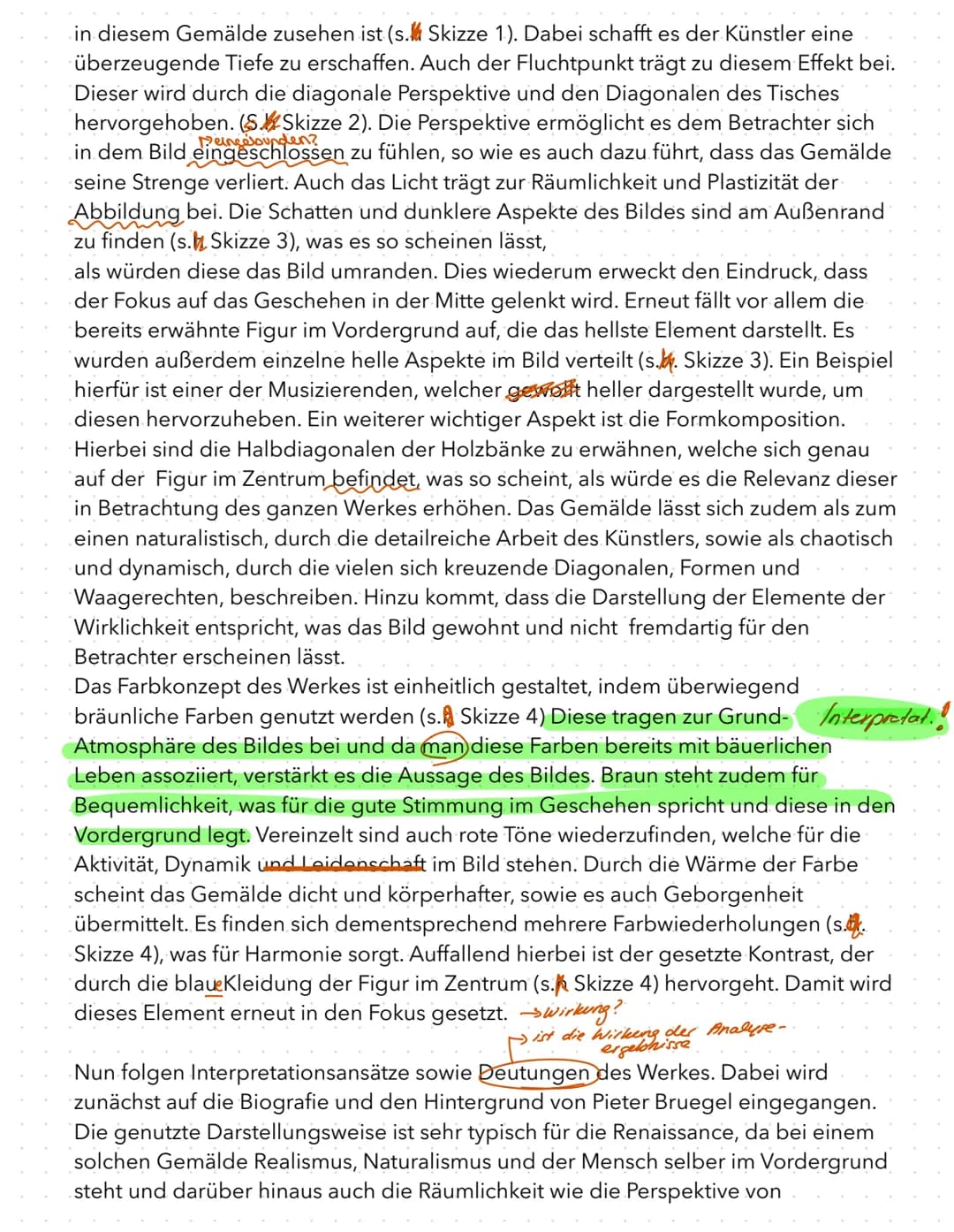 # BILDANALYSE
und
Das Ölgemälde "die Bauernhochzeit" ist im Querformat/lässt sich der Renaissance
zuordnen, wurde vom Künstler Pieter Brueg