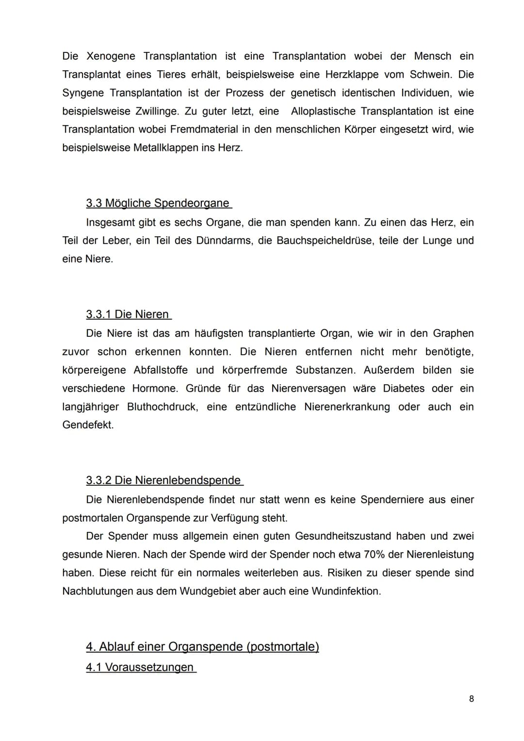 05.07.2022
Organspende und Organtransplantation
Inhaltsverzeichnis
1. Allgemeines:
1 1.1 Die Organspende
1.2 Die Organtransplantat