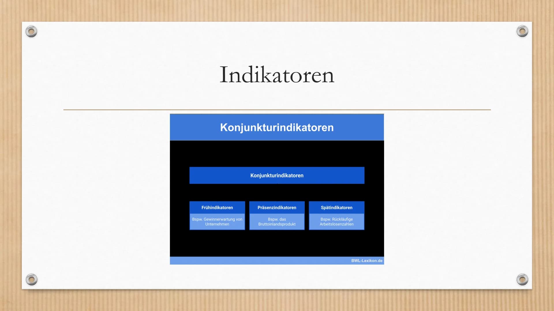 Konjunkturindikatoren Definition
• Ein zentraler Begriff aus der Volkswirtschaft ist die Konjunktur. Sie gibt in
erster Linie Auskunft über