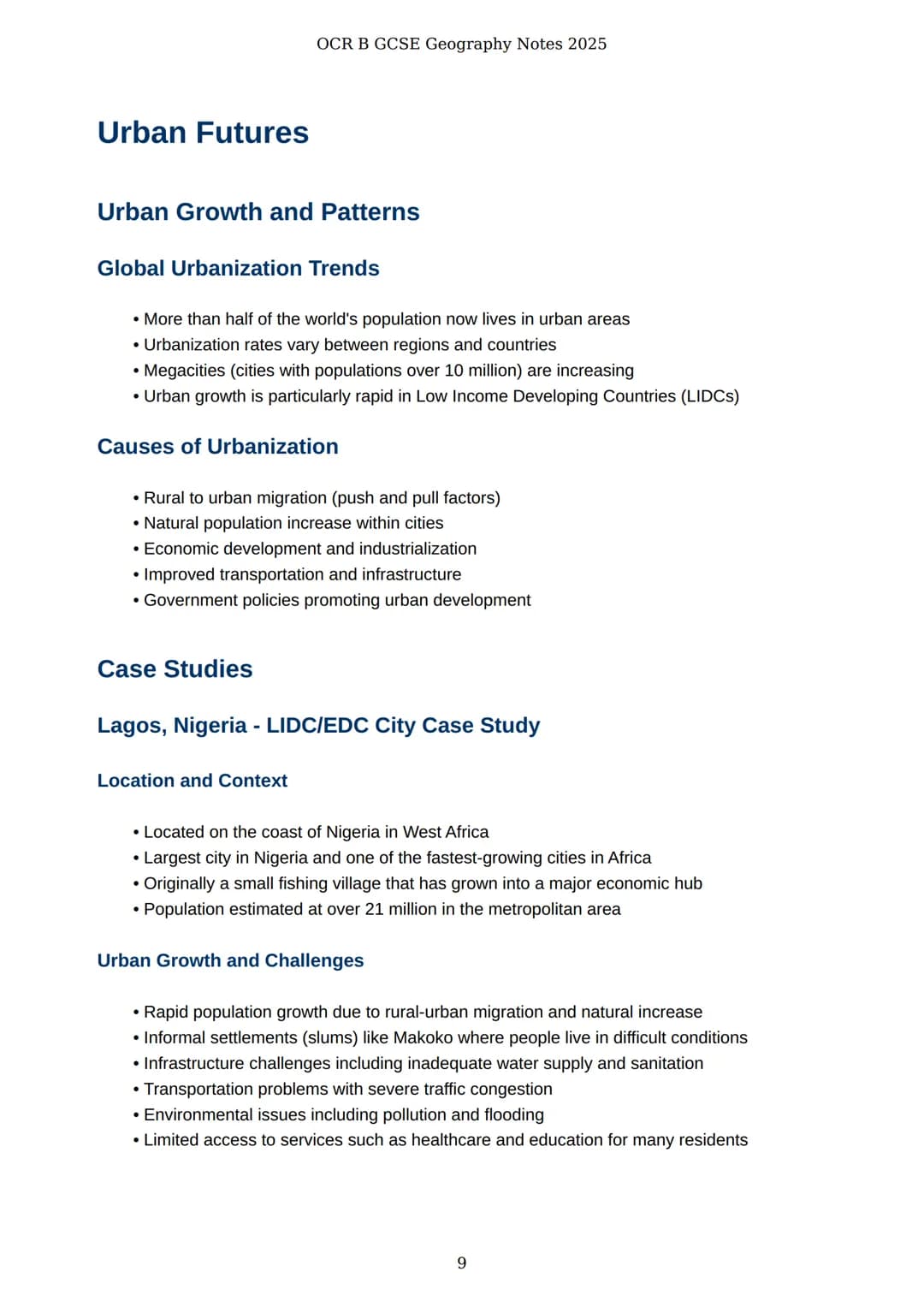 OCR B GCSE Geography Notes 2025
# OCR B GCSE Geography Notes
## 2025
Comprehensive revision notes and case studies
Created: 30 March 202