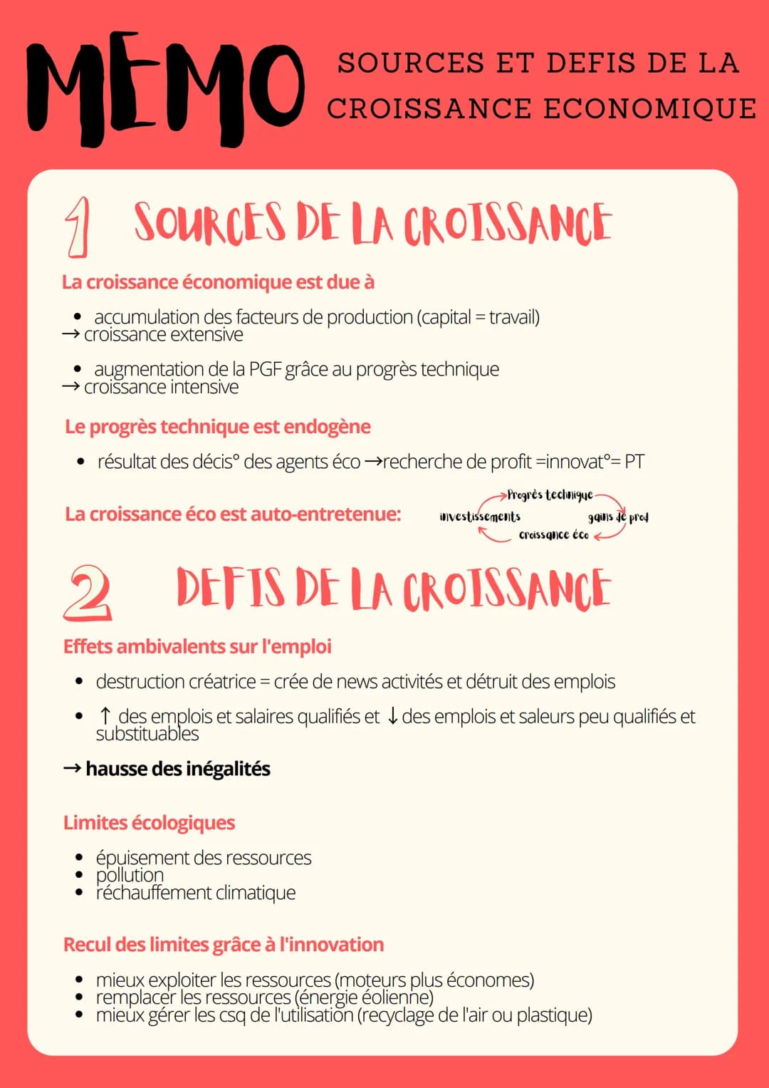 # ECONOMIE
sources et défis de la
# Croissance éco
OA 1: COMPRENDRE LE PROCESSUS DE CROISSANCE ÉCONOMIQUE ET LES SOURCES DE LA CROISSANCE