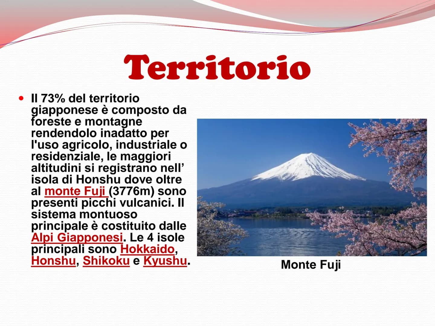 # Giappone
日本 # Confini
II Giappone è un arcipelago
formato da circa 3000 isole e
confina:
RUSSIA
CINA
Asahikawa
Sapporo
Hakodate
Hok