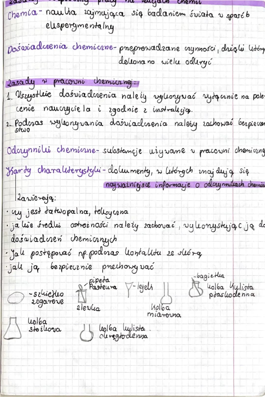 Chemia- naulia zajmująca się badaniem świata w sposób
ellsperymentalny
Doświadczenia chemiczne- preprowadzane crynności, chiqui lutóry
dole