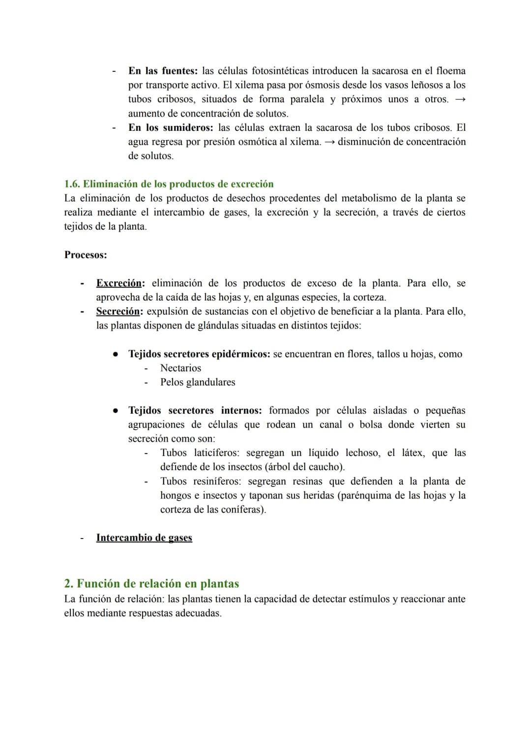 # T-7: Las funciones vitales de las plantas
1. Función de nutrición en plantas
Las plantas tienen nutrición autótrofa. Mediante la fotosínt
