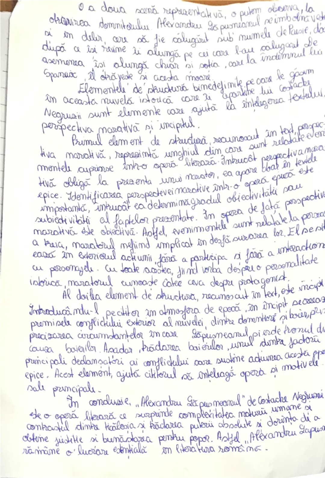 # ~ALEXANDRO LAPUSNEANUL~
de COSTACHE NEGRUZZİ
Nuvela este specia genului epic, de întindere medie Cu
personaje relativ putime si un confli