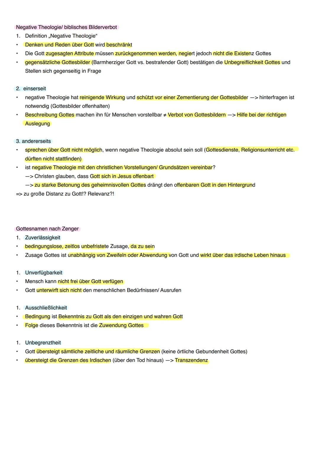 Lernzettel Theologie
Dornbuscherzählung
=> Ex 3, 1-15 (Offenbarungsgeschichte von JHWH)
1. Offenbarung: Gott erscheint Mose in einem brenne