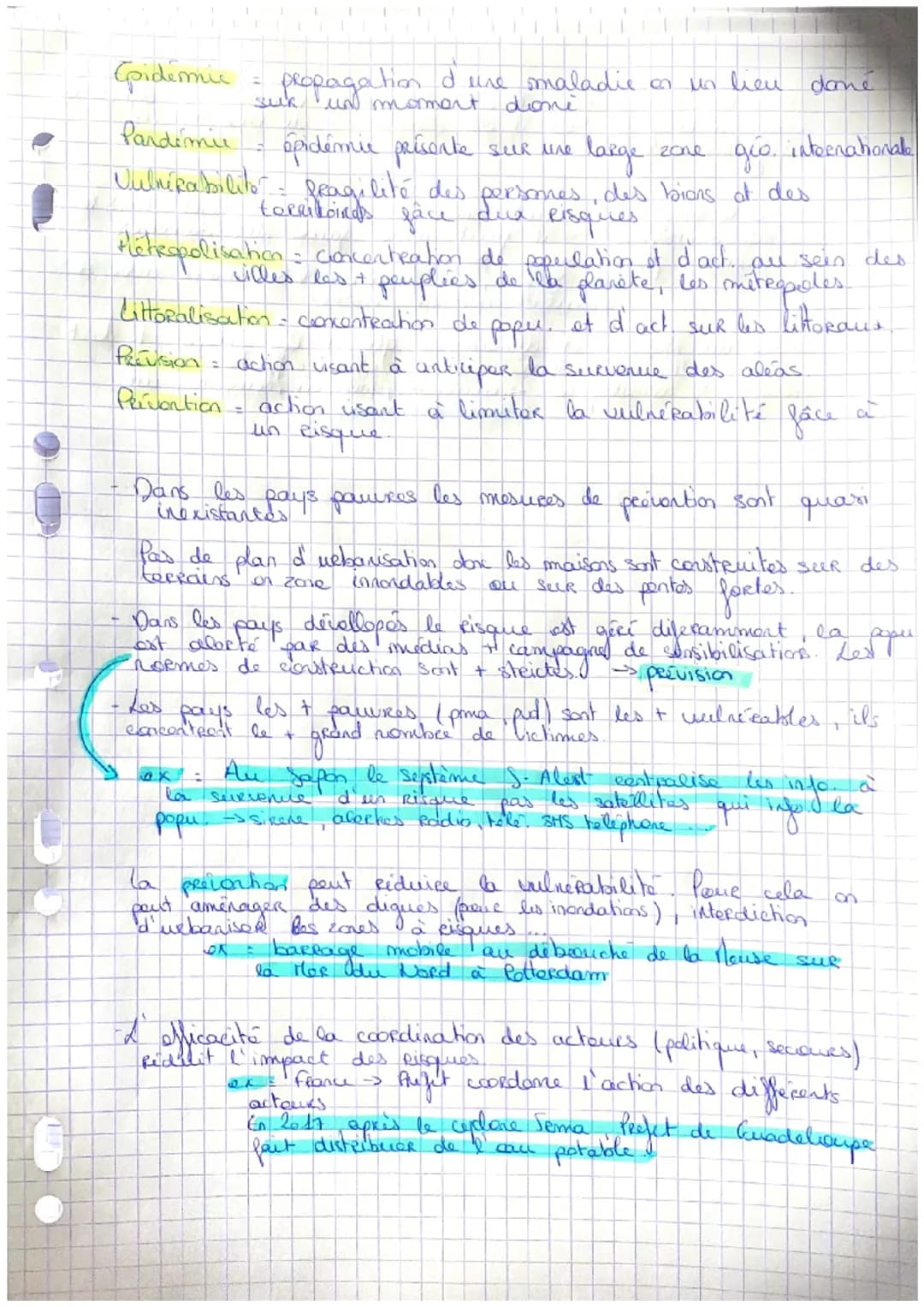 Geographie -> Les sociétés
face aux Risques
Reincipaux aléas natucets Régios los + xposées
-Satame et vokanisme
Fissme tentament de torr