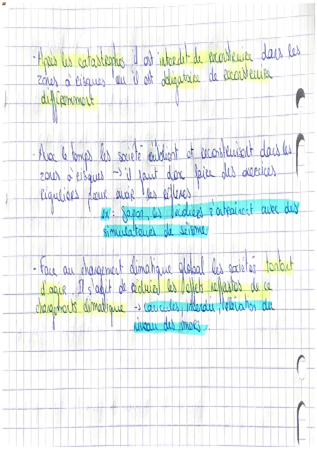 Geographie -> Les sociétés
face aux Risques
Reincipaux aléas natucets Régios los + xposées
-Satame et vokanisme
Fissme tentament de torr