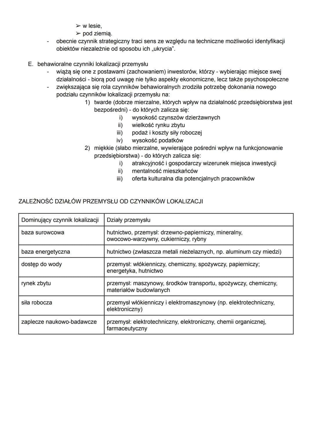 # CZYNNIKI LOKALIZACJI PRZEMYSŁU
Temat: Czynniki lokalizacji przemysłu.
Czynniki lokalizacji przemysłu to warunki i motywy, które w pozyty