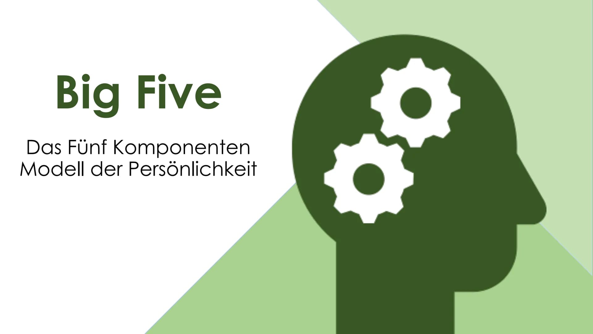 # Big Five
Das Fünf Komponenten
Modell der Persönlichkeit # Gliederung
1) Allgemeines
2) Entstehung
3) 5 Faktoren
a) Openness (Offenheit)