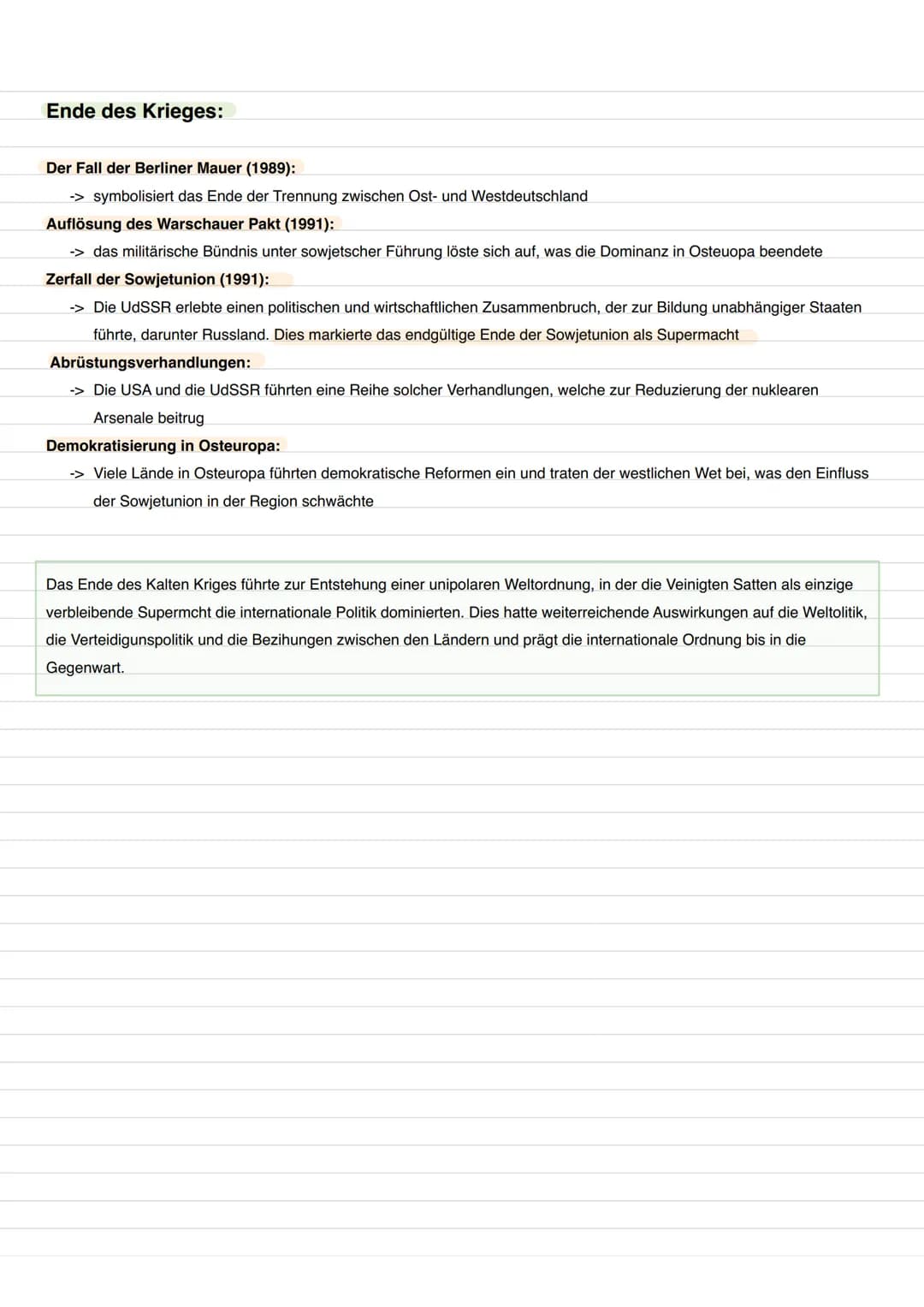 # Der Kalte Krieg (1946147)
# Themen:
> Definition
> Ursachen
> Tabelle USA und UdSSR
> „Zwei-Lager-Theorie"
> Schlüsselereignisse und Entw