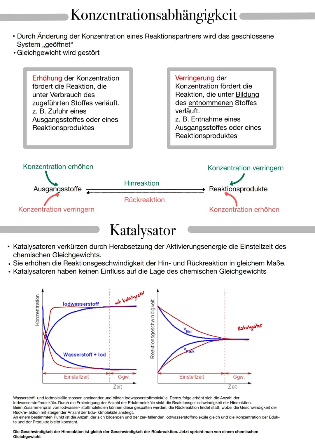# Chemisches Gleichgewicht
Stoffumsatz Chemische Reaktionen, die so lange ablaufen, bis mindestens einer der AS
verbraucht ist, nennt man