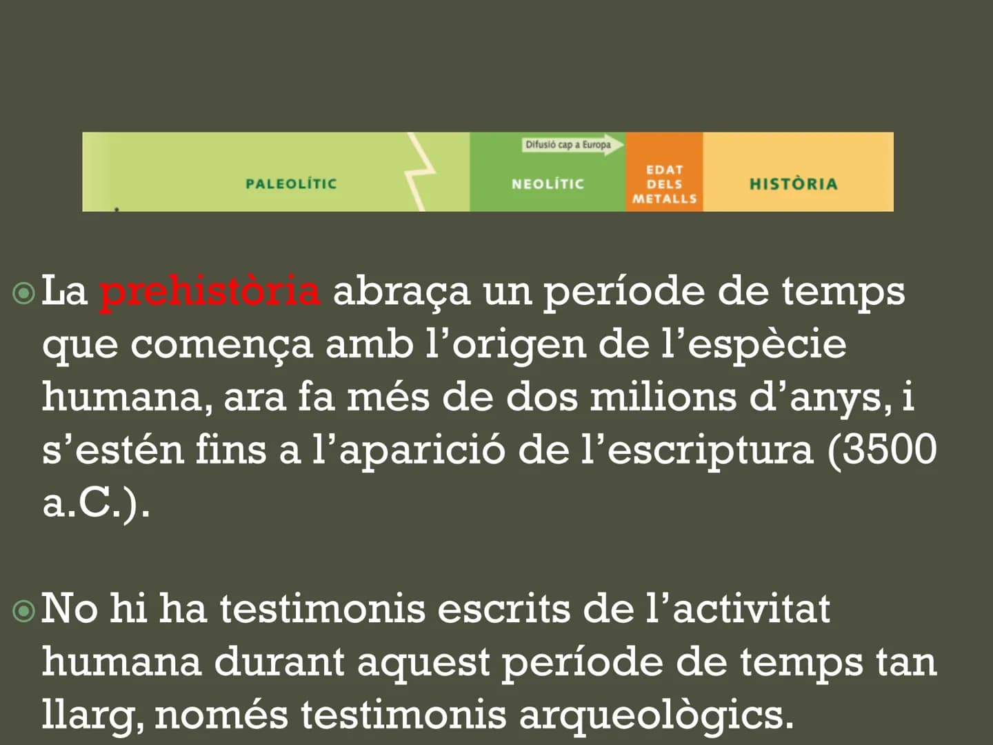 # Tema 7.
# La Prehistòria
Ciències socials, geografia i història
Primer curs # Introducció Tanqueu els ulls i penseu en la prehistòria.