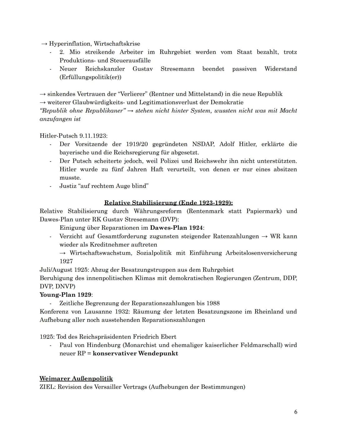 # Geschichte Zusammenfassung - mündliches Abitur 2024
## Q2
Q2.1 Die Weimarer Republik als erste deutsche Demokratie
- Entstehungsbedingu
