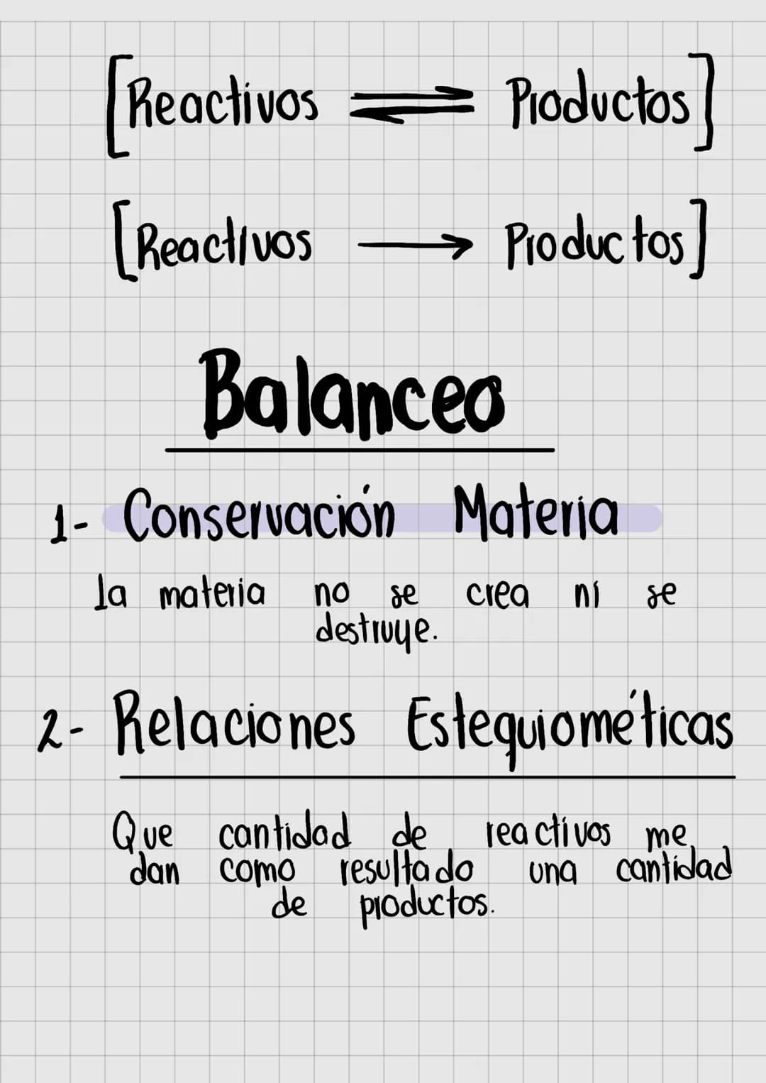 # Equilibrio Químico
Reacciones
Reactivos Productos.
Reaccion
$A + B \longrightarrow C+D$
- Atomos
- Mole culas.
Tipos Reacciones.
Re