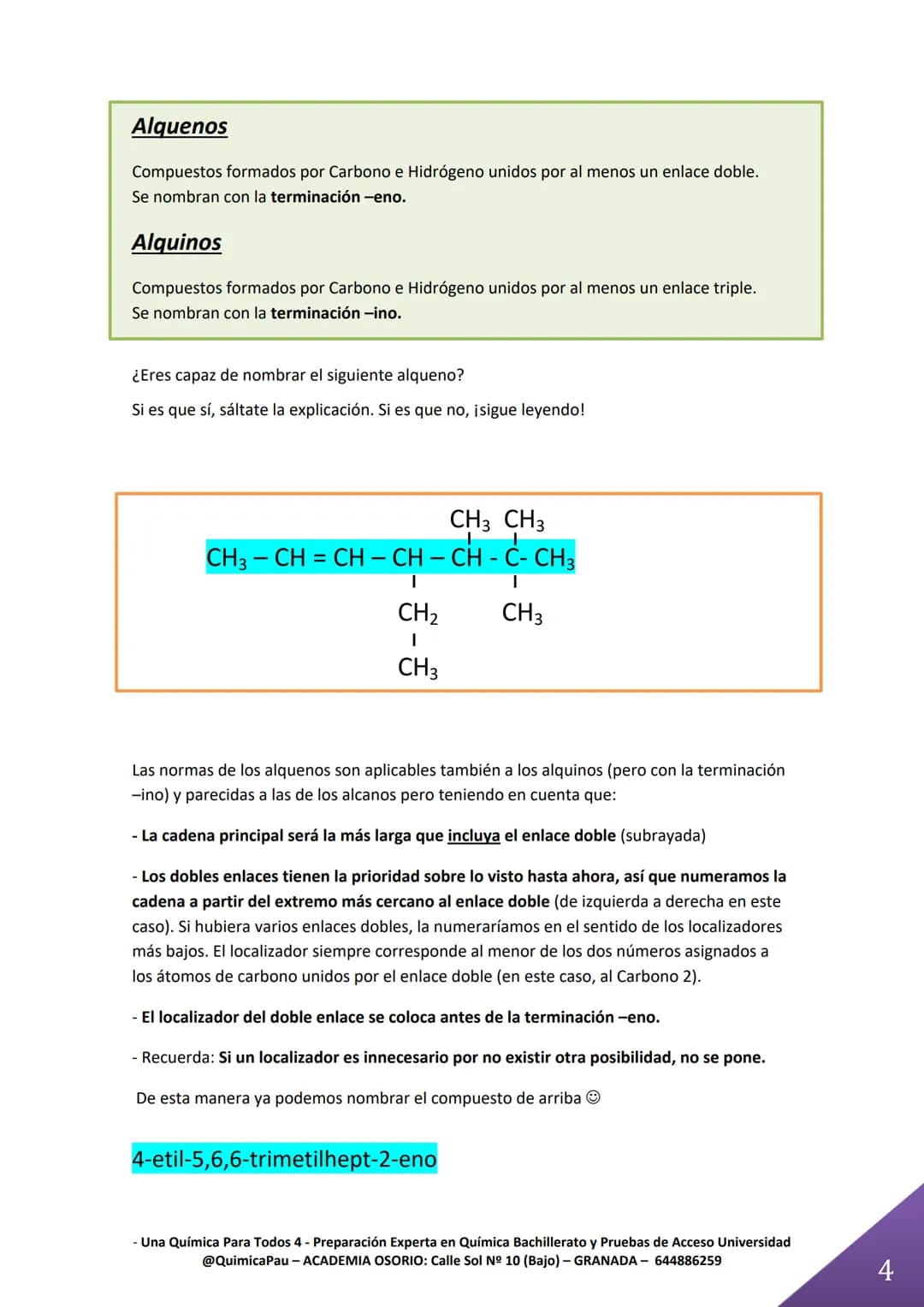 Videos en You Tube: Academia Osorio
@quimicapau: Un langostino es... ¿ Una langosta con triple enlace?
# TEMA 2. FORMULACIÓN ORGÁNICA
¿Có