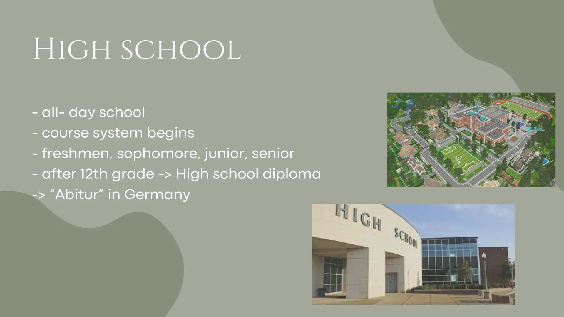 - THE
- AMERICAN
- SCHOOL SYSTEM
- California STRUCTURE
1 Educational stages
2 Preschool & Elementary school
3 Middle school
4 High School
5