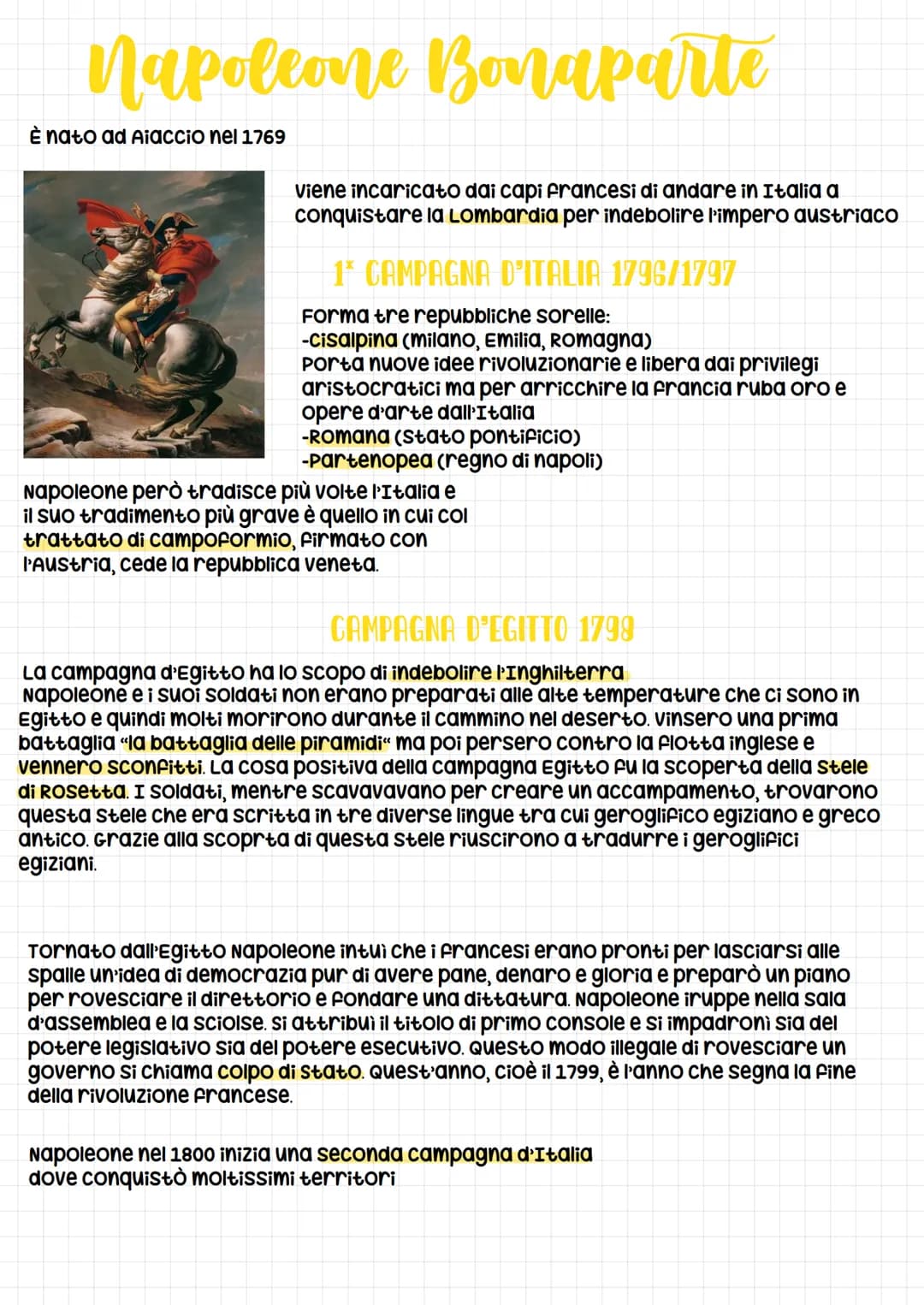 # Napoleone Bonaparte
è nato ad Aiaccio nel 1769
viene incaricato dai capi francesi di andare in Italia a
conquistare la Lombardia per ind