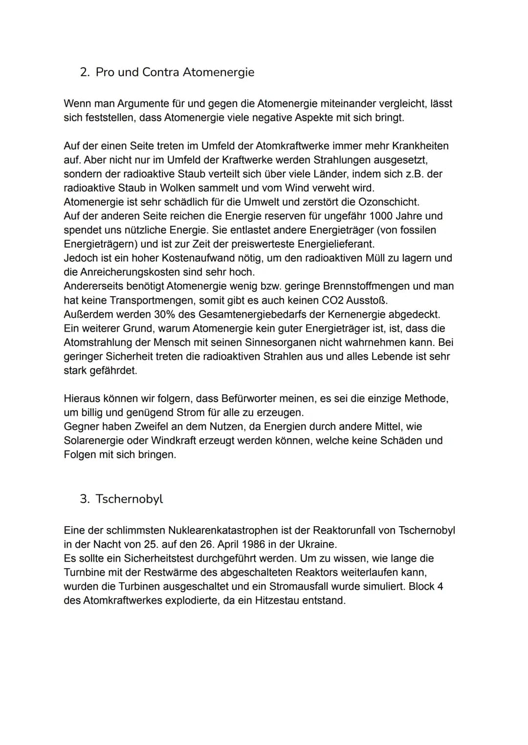 # Atomkraft - ein vertretbares Risiko?
Mara Werbeck
Atomkraft gilt in vielen Staaten und politischen Strömungen, als sichere,
zukunftsorie