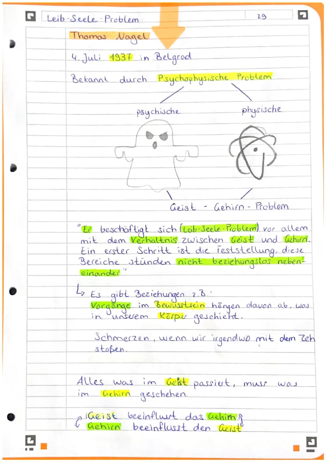 Leib-Seele - Problem.
René Descartes:
Das Ich ein denkendes Ding
Mein Körper - ein ausgedehntes Ding
Die Zirbeldrüse
6
Pierre Gassendi: