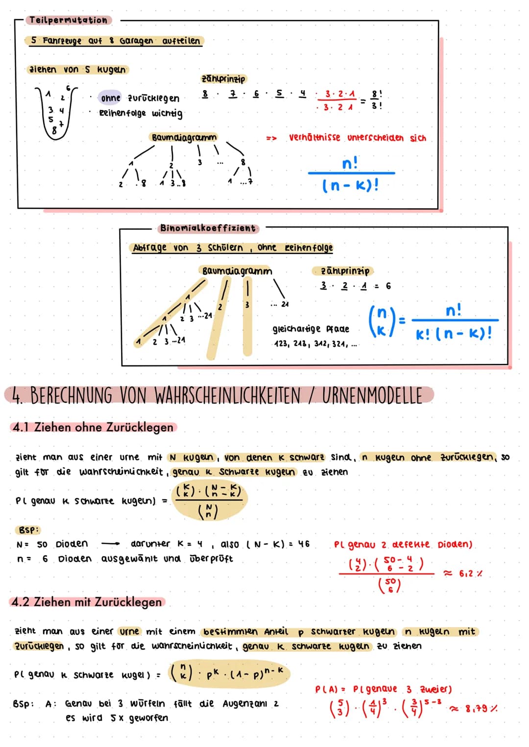 # Mathe Abitur: Stochastik
1. ZUFALLSEXPERIMENTE
1.1 Einstufige und mehrstufige Zufallsexperimente
Definition
Zufausexperiment = Experim