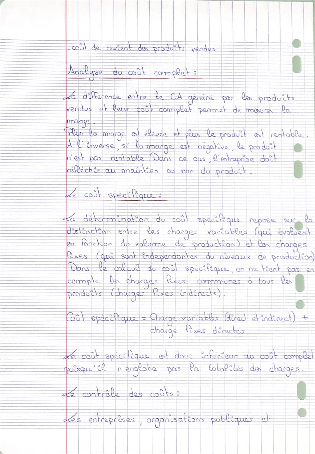 chap 48
Chapitre 6: les couts
Calcula du coût de revient:
Prix d'achat
+
= coût d'achat
frais d'achat
+
= coût de product
frais de produc