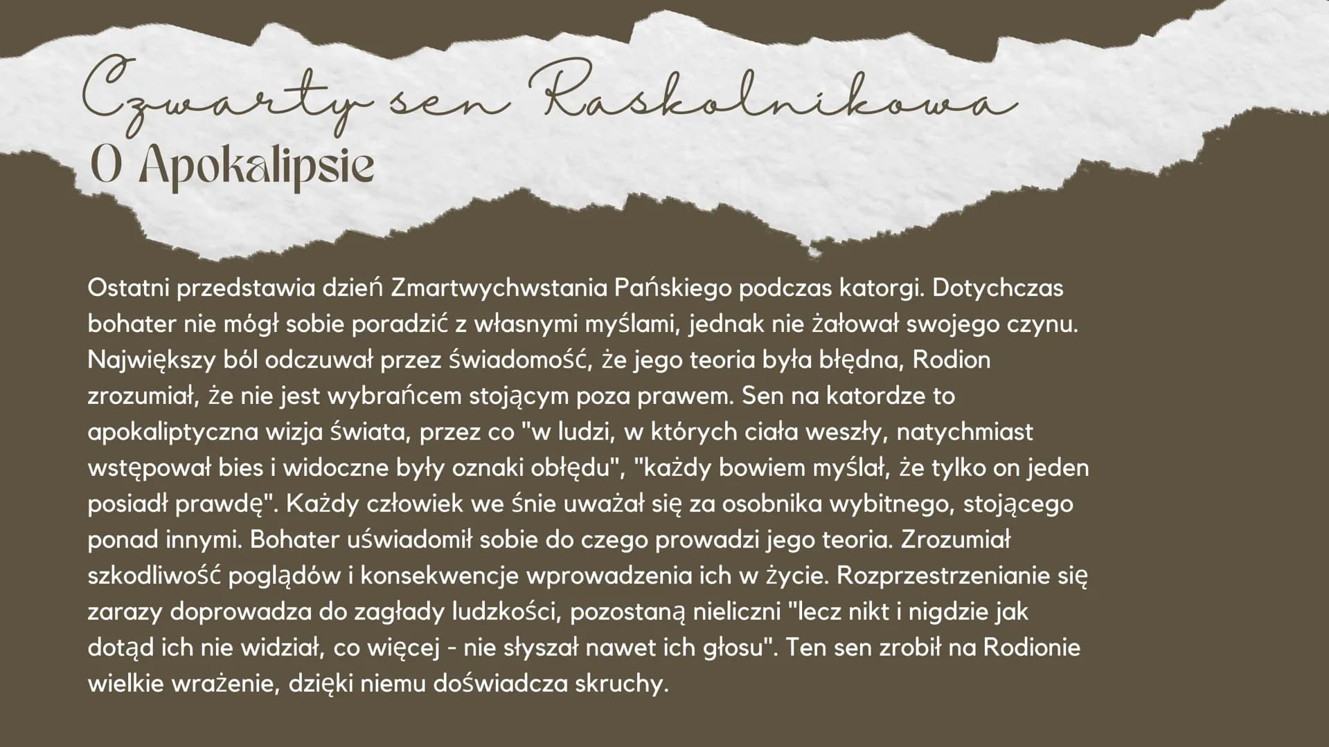 <h2>Znaczenie snów</h2>
<p>Sny odgrywają ważną rolę w literaturze, ponieważ ukazują wewnętrzne przeżycia bohaterów oraz ich stan psychiczny