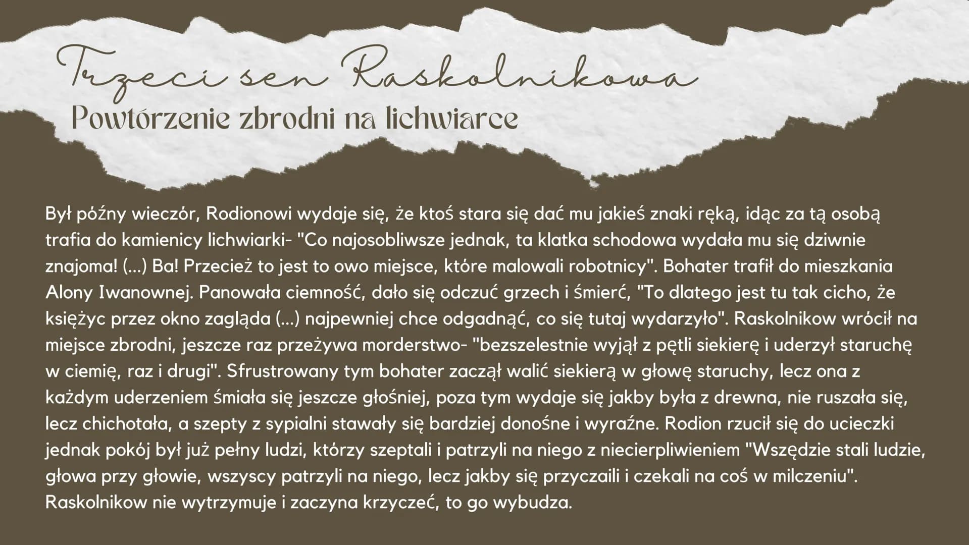 <h2>Znaczenie snów</h2>
<p>Sny odgrywają ważną rolę w literaturze, ponieważ ukazują wewnętrzne przeżycia bohaterów oraz ich stan psychiczny