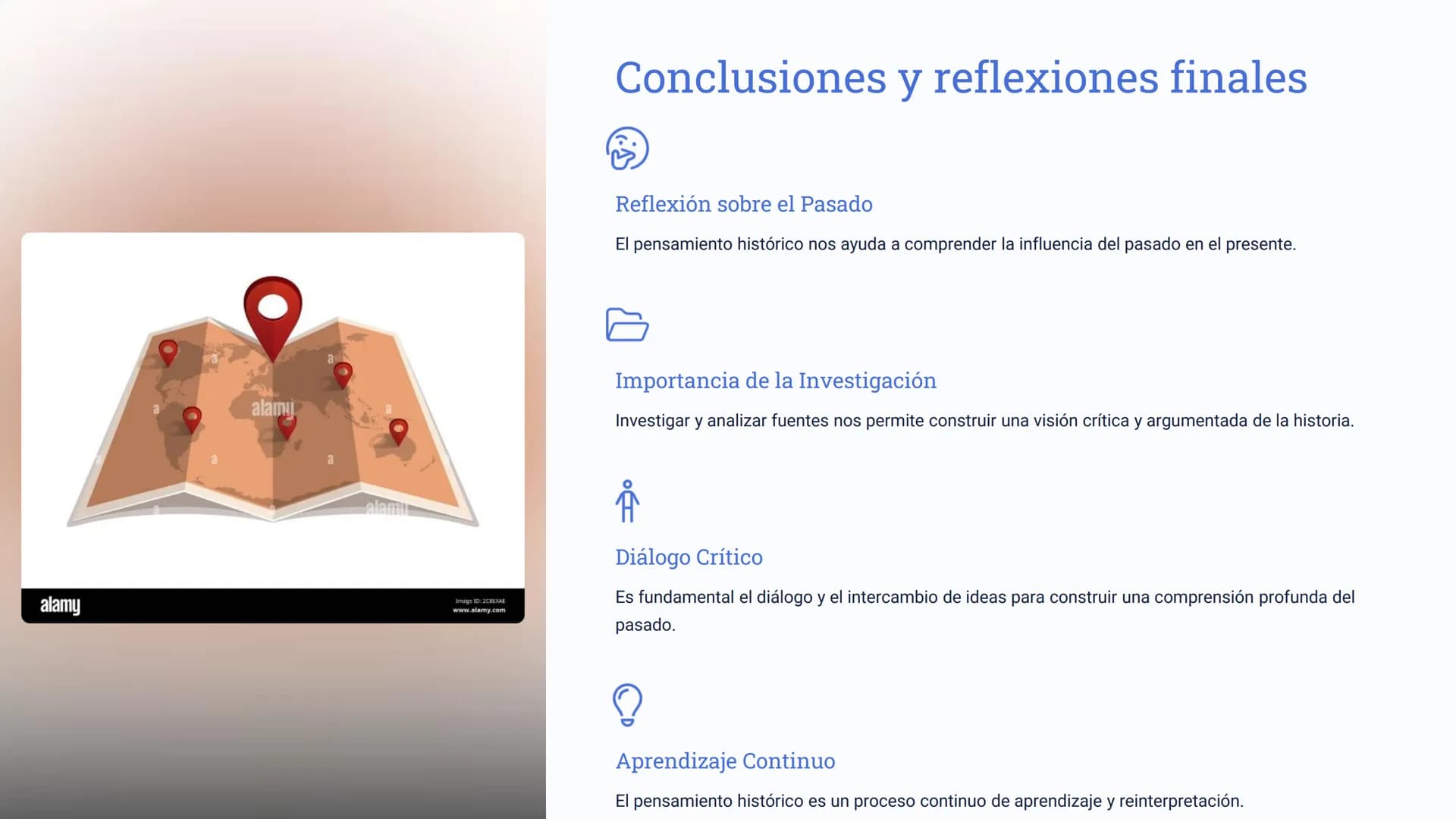 pensamiento
histórico
El pensamiento histórico nos permite comprender el pasado y
cómo éste impacta el presente. Esta herramienta nos ayuda