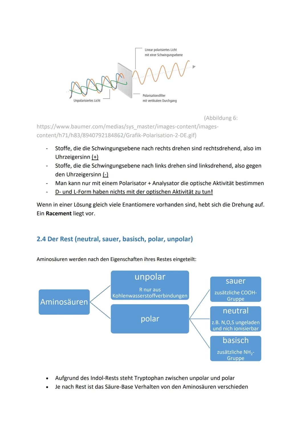 # 1 Grundlagen
1.1. Skelettformeln von Aminosäuren
Beim Zeichnen einer Aminosäure sollten die charakteristischen Bestandteile abgebildet
w