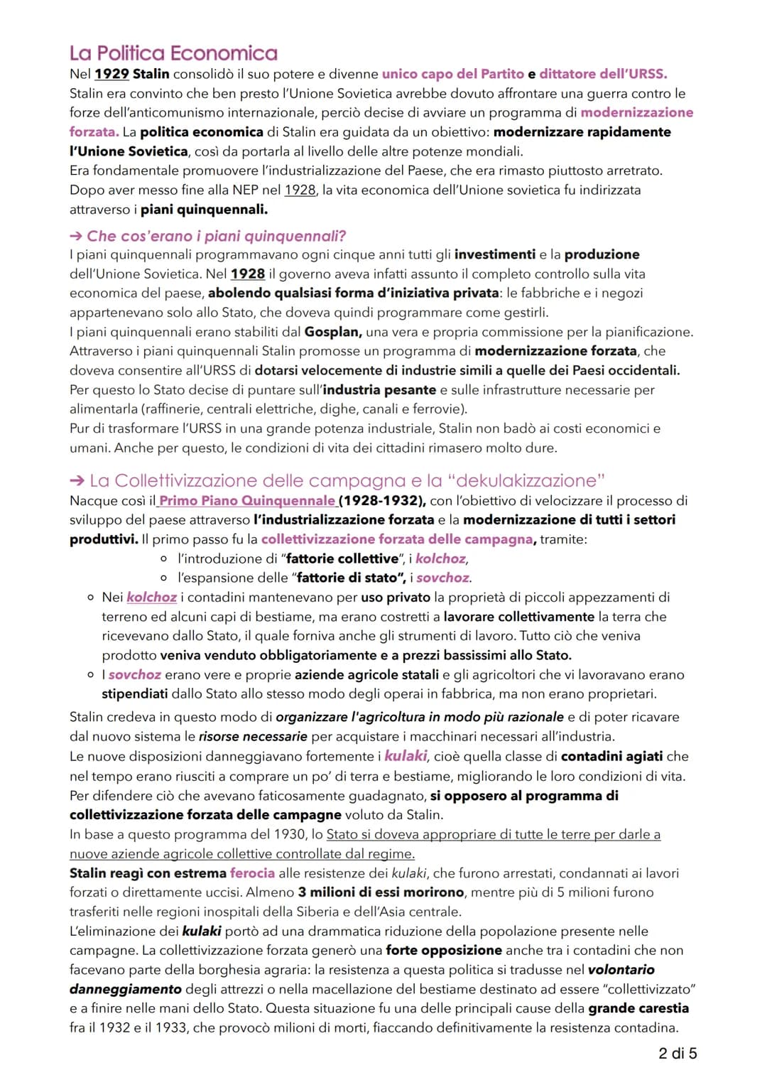 # Lo Stalinismo
La Lotta per la successione a Lenin
Nell'aprile del 1922 Stalin fu nominato segretario del Partito Comunista dell'Unione S