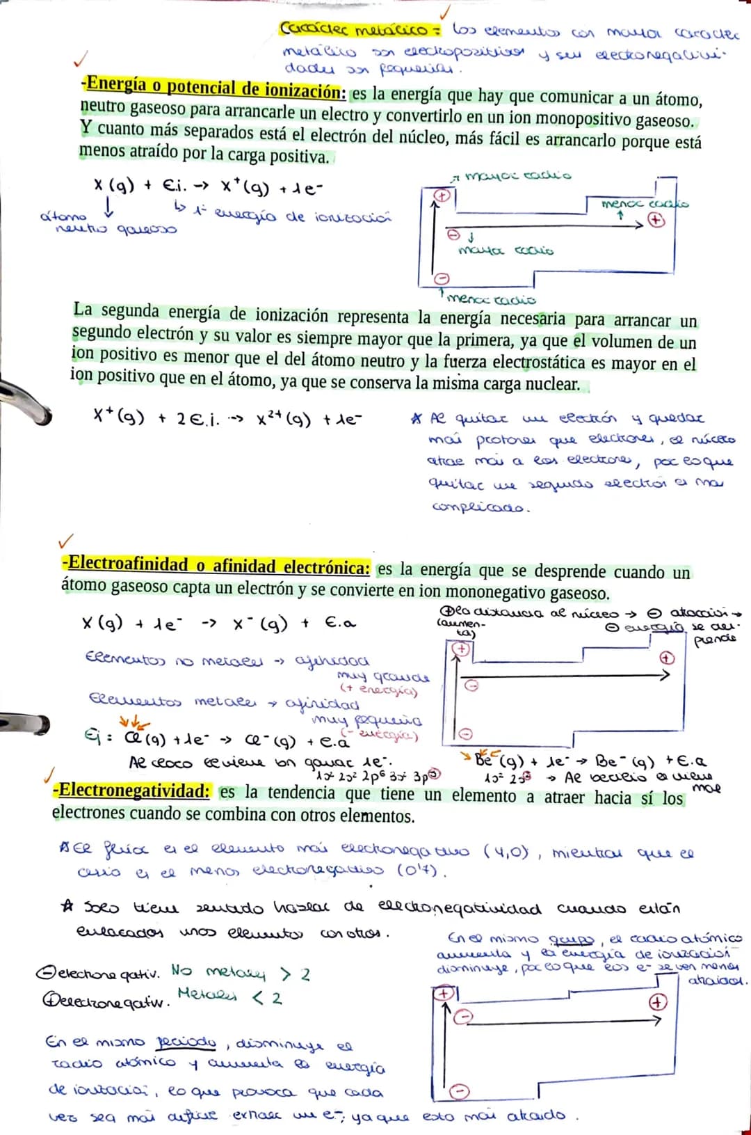 # Propiedades periodicas:
✓
✓
A Con el fluóc no podía
pasac eso porque llena
hara la capa 2.
$
\begin{array}{l}
\uparrow \downarrow \upar