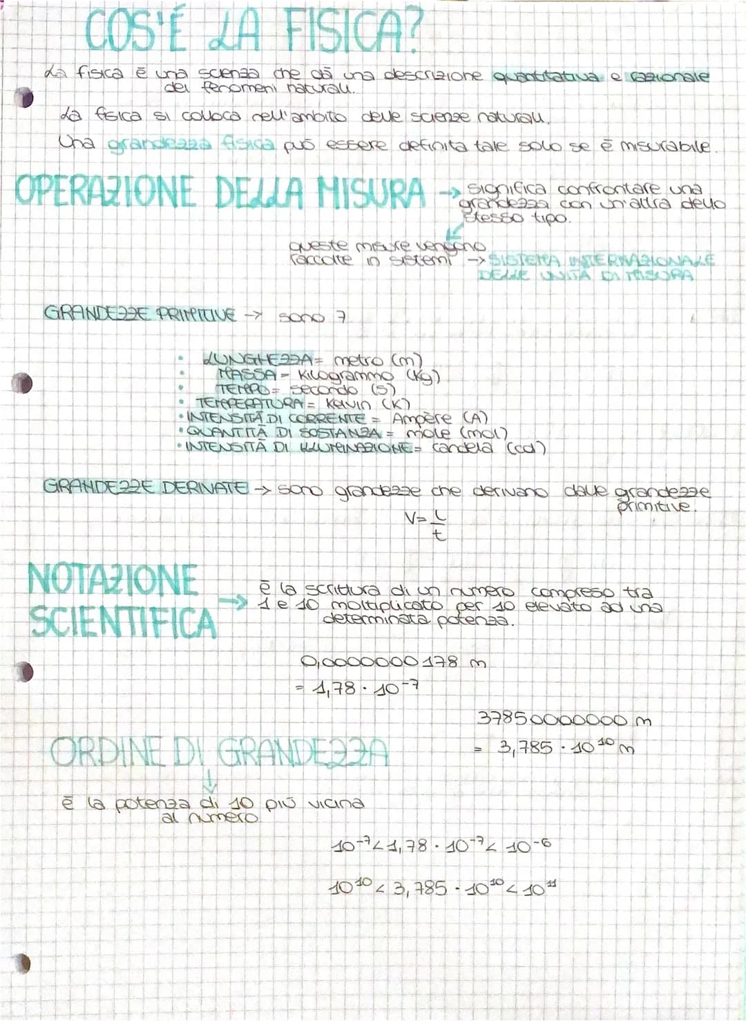 # COS'É LA FISICA?
La fisica è una scenza che da una descrizione quantitativa e Baionale
dei fenomeni naturalu.
La fisica si coloca nell'a