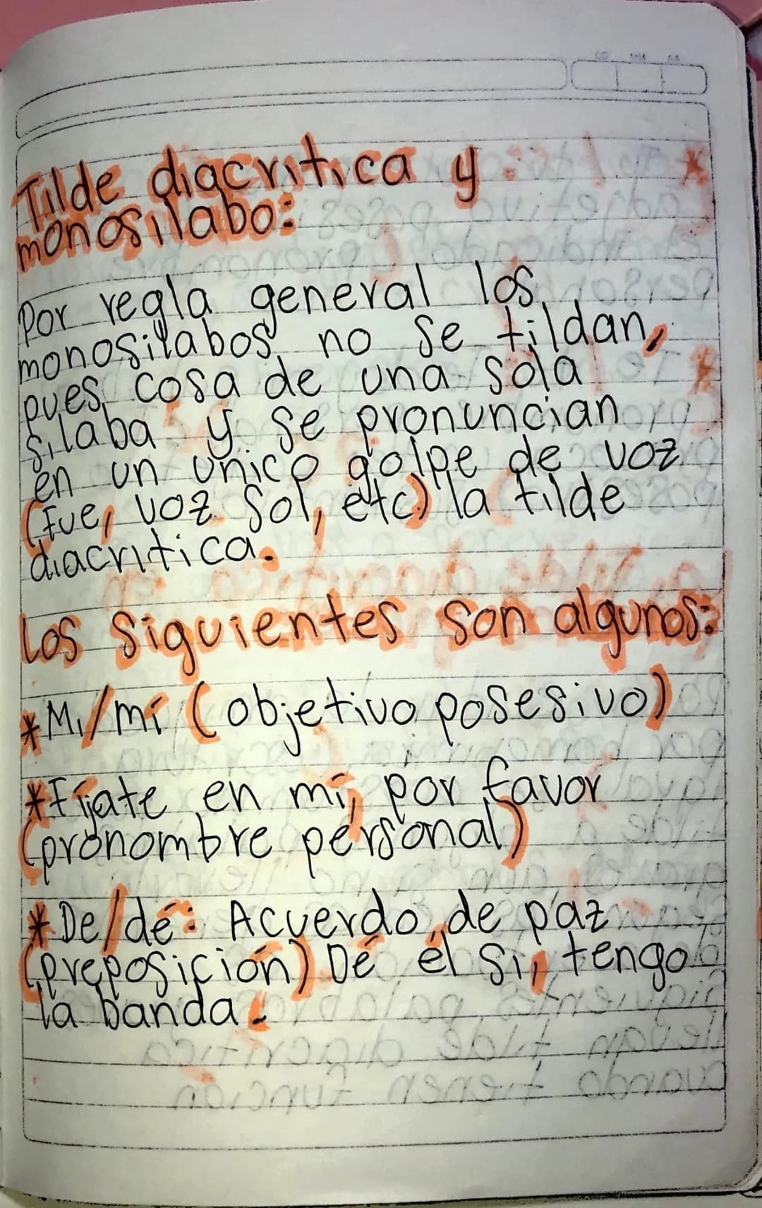 Tilde diacritica y
monosilabo:
Por regla general los
monosilabos no se tildan,
pues, cosa de una sola
silaba y se pronuncian
en un único go