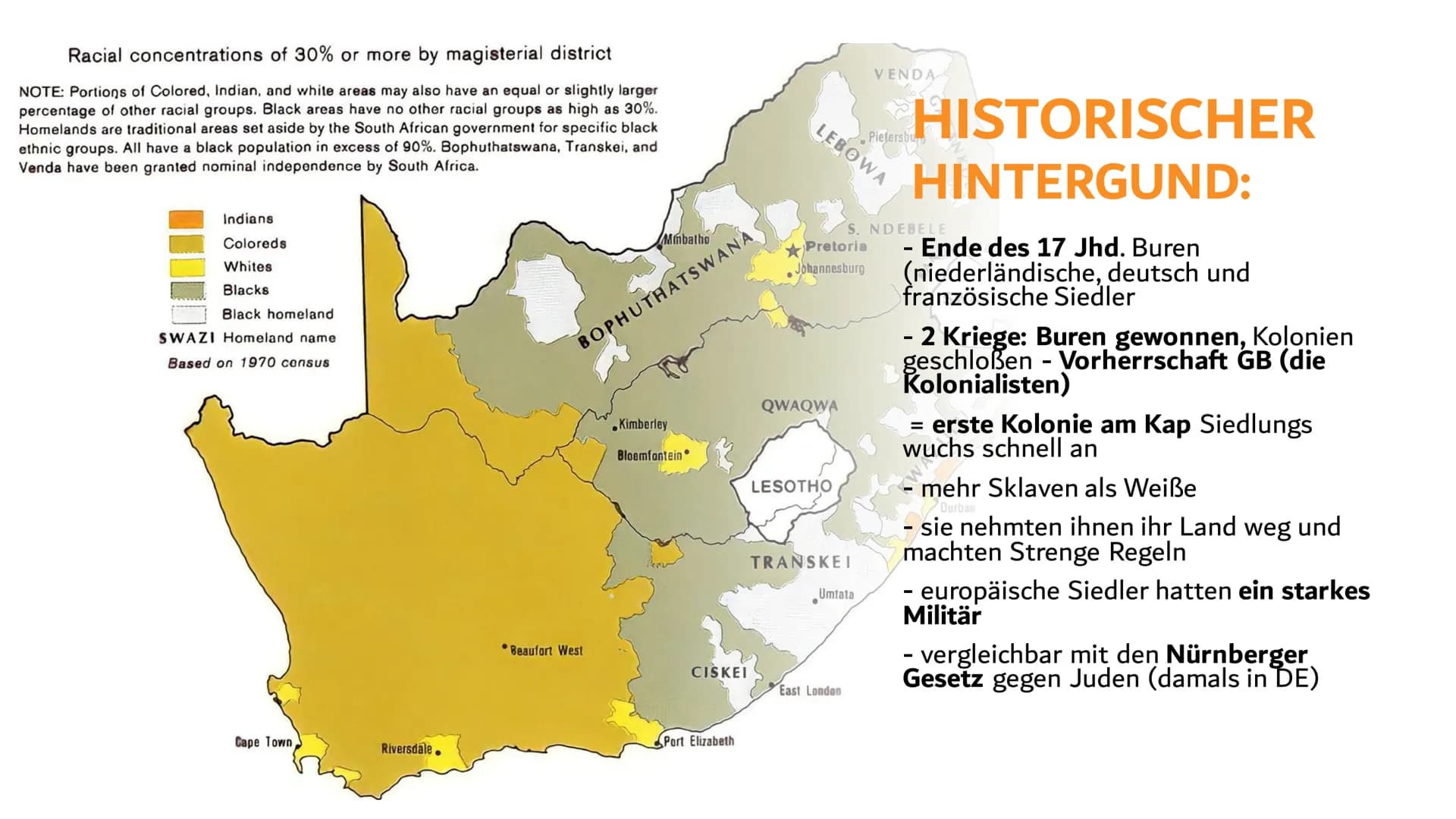 SÜDAFRIKA - Der Weg
aus der Apartheid
Von Yona S. # WAS BEDEUTET
APARTHEID?
• APARTHEID: apart (engl.) = getrennt
• Trennung der schwarzen